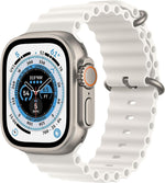 Apple Watch Ultra (GPS + LTE) 49mm Silver Titanium Case & White Ocean Band (Pre-Owned) - Techable