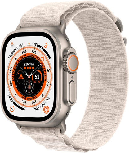 Apple Watch Ultra (GPS + LTE) 49mm Titanium Case Starlight Alpine Loop - Large (Used)