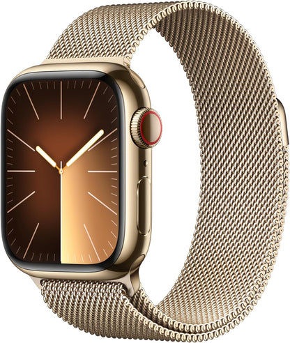 Apple Watch Series 9 41MM (GPS + LTE) Gold Stainless Steel Case & Milanese Loop (Pre-Owned)