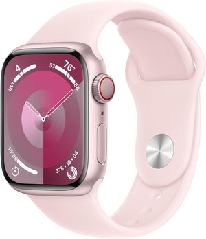 Apple Watch Series 9 (GPS + LTE) 41MM Pink Aluminum Case Light Pink Sport Band (Pre-Owned)