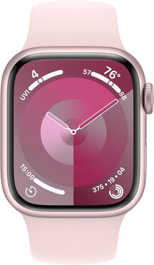 Apple Watch Series 9 (GPS + LTE) 41MM Pink Aluminum Case Light Pink Sport Band (Pre-Owned)