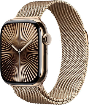 Apple Watch Series 10 (GPS+LTE) 42MM Gold Titanium Case Gold Milanese Loop (Used)