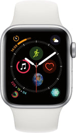 Apple Watch Series 4 (GPS + LTE) 40mm Silver Aluminum Case & White Sport Band (Pre-Owned) - Techable