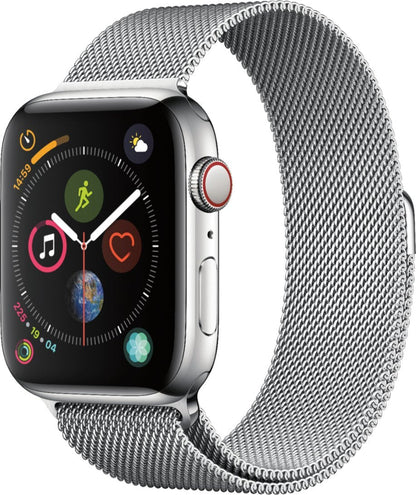 Apple Watch Series 4 (GPS+LTE) 44MM Silver Stainless Steel Case & Milanese Loop (Pre-Owned)