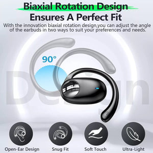 PERESSENTIAL YYK‑580  Wireless Sport Ear-Hook Earbuds Black
