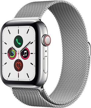 Apple Watch Series 5 GPS+LTE w/ 44MM Stainless Steel Case & Milanese Loop Band (Pre-Owned)
