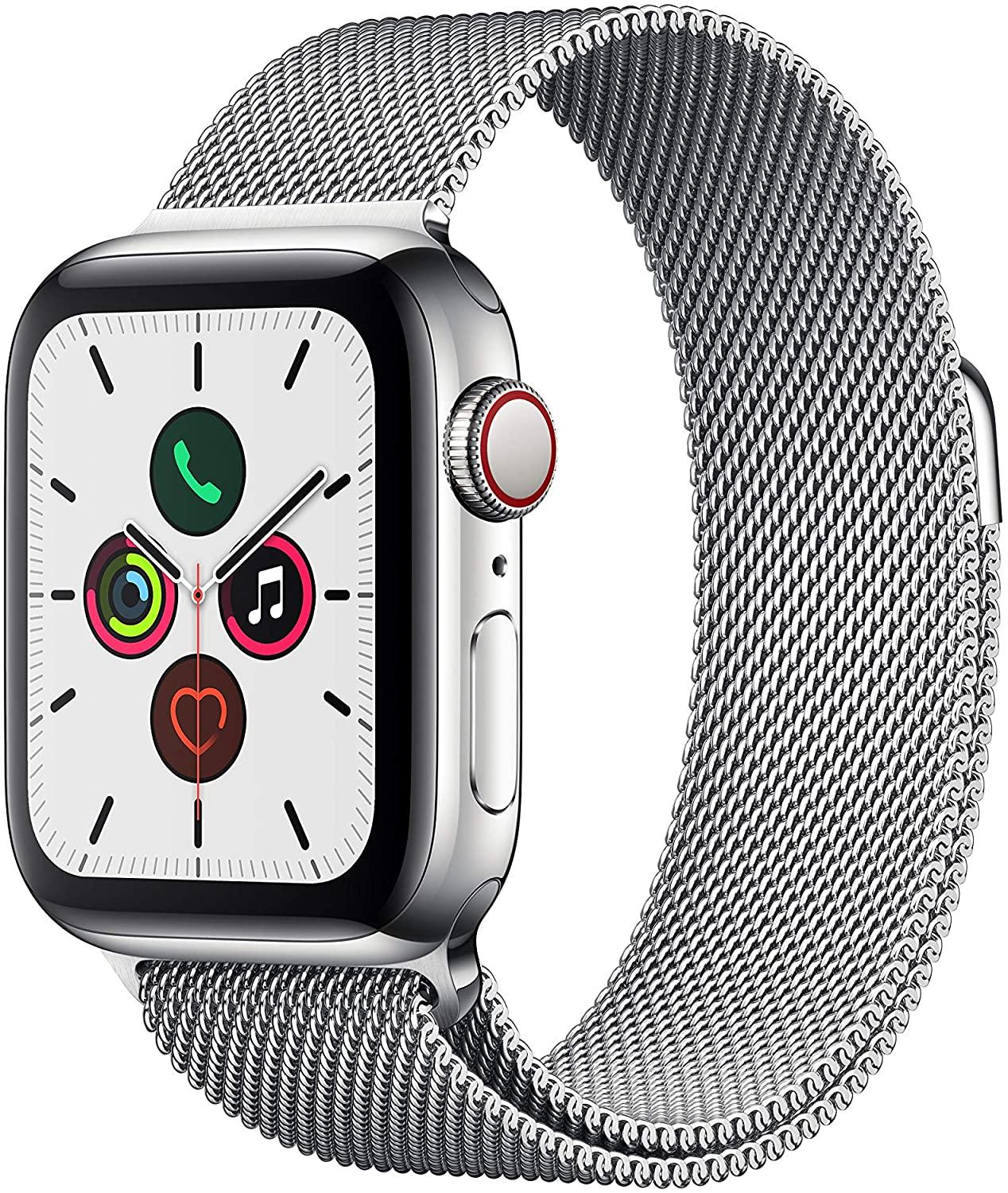 Apple Watch Series 5 GPS+LTE w/ 40MM Stainless Steel Case & Milanese Loop Band (Pre-Owned) - Techable