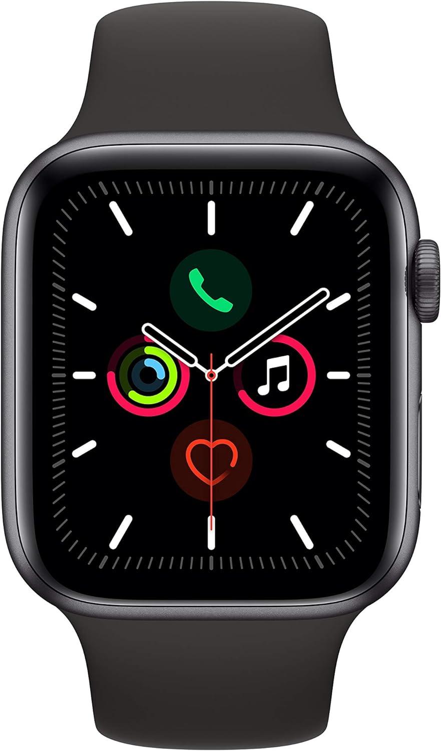 Apple Watch Series 5 (GPS + LTE) 40mm Space Gray Aluminum Case & Black Sport Band (Refurbished) - Techable