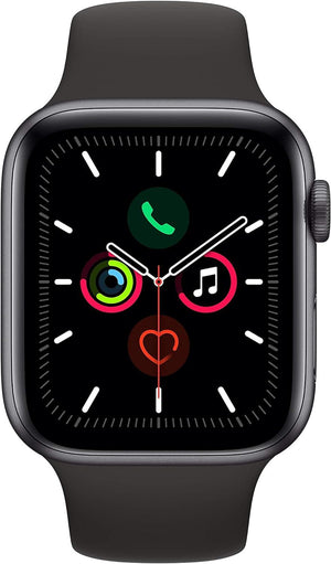 Apple Watch Series 5 (GPS + LTE) 40mm Space Gray Aluminum Case & Black Sport Band (Refurbished) - Techable
