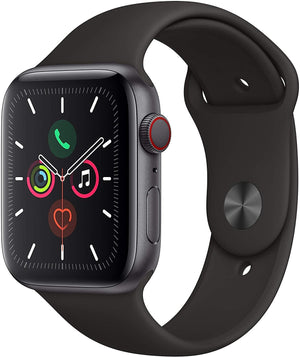 Apple Watch Series 5 (GPS + LTE) 40mm Space Gray Aluminum Case & Black Sport Band (Refurbished) - Techable