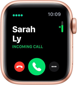 Apple Watch Series 5 (GPS + LTE) 40mm Gold Aluminum Case & Pink Sand Sport Band (Refurbished) - Techable