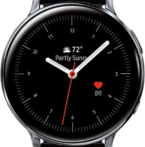 Samsung Galaxy Watch Active 2 (40mm, GPS) Silver Case & Black Rubber Band (Refurbished)