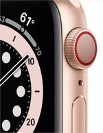 Apple Watch Series 6 (GPS + LTE) 40mm Gold Aluminum Case & Pink Sand Sport Band (Certified Refurbished) - Techable