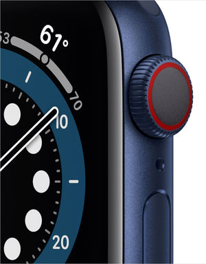 Apple Watch Series 6 (GPS + LTE) 40mm Blue Aluminum Case & Deep Navy Sport Band (Refurbished)