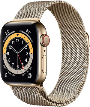 Apple Watch Series 6 (GPS + LTE) 40mm Gold Stainless Steel Case & Gold Milanese Loop (Pre-Owned)