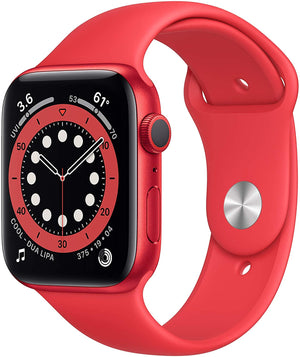 Apple Watch Series 6 GPS with 44MM (PRODUCT)RED Aluminum Case & RED Sport Band (Refurbished)