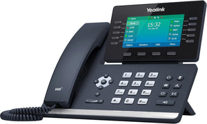 Yealink T54W IP Phone, 16 VoIP Accounts. 4.3-Inch Color Display - Black (Refurbished)