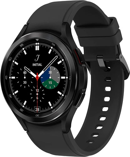 Samsung Galaxy Watch 4 Classic (4G LTE, WIFI, 42mm) Black Case & Rubber Band (Certified Refurbished)