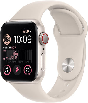 Apple Watch SE 2nd Gen (GPS + LTE) 40mm Starlight Aluminum Case & Starlight Sport Band (Refurbished)