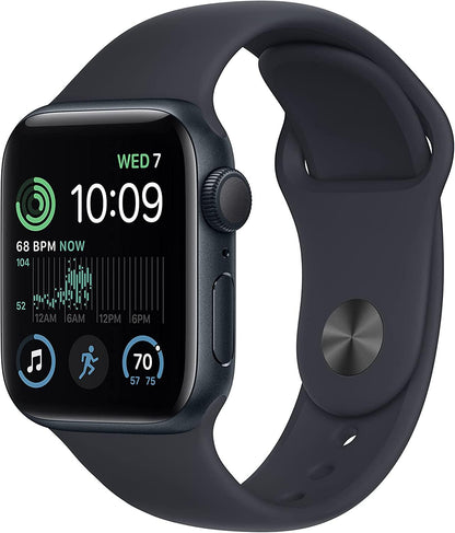 Apple Watch SE 2nd Gen (GPS + LTE) 40mm Midnight Aluminum Case & Black Sport Band (Refurbished) - Techable