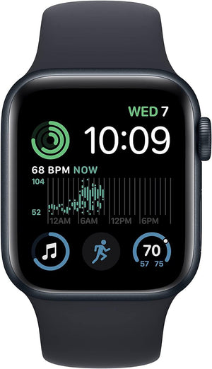 Apple Watch SE 2nd Gen (GPS + LTE) 40mm Midnight Aluminum Case & Black Sport Band (Refurbished) - Techable