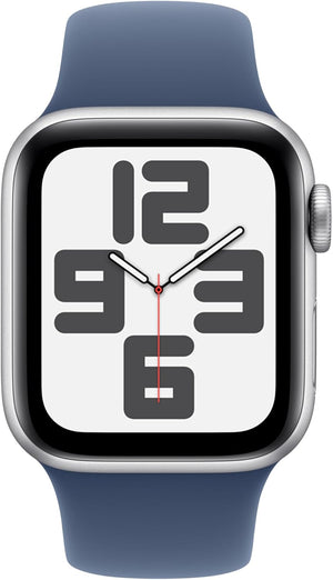 Apple Watch Series SE 2nd Gen (GPS+LTE) 40mm Silver Aluminum Case Denim Sport Band (Used)