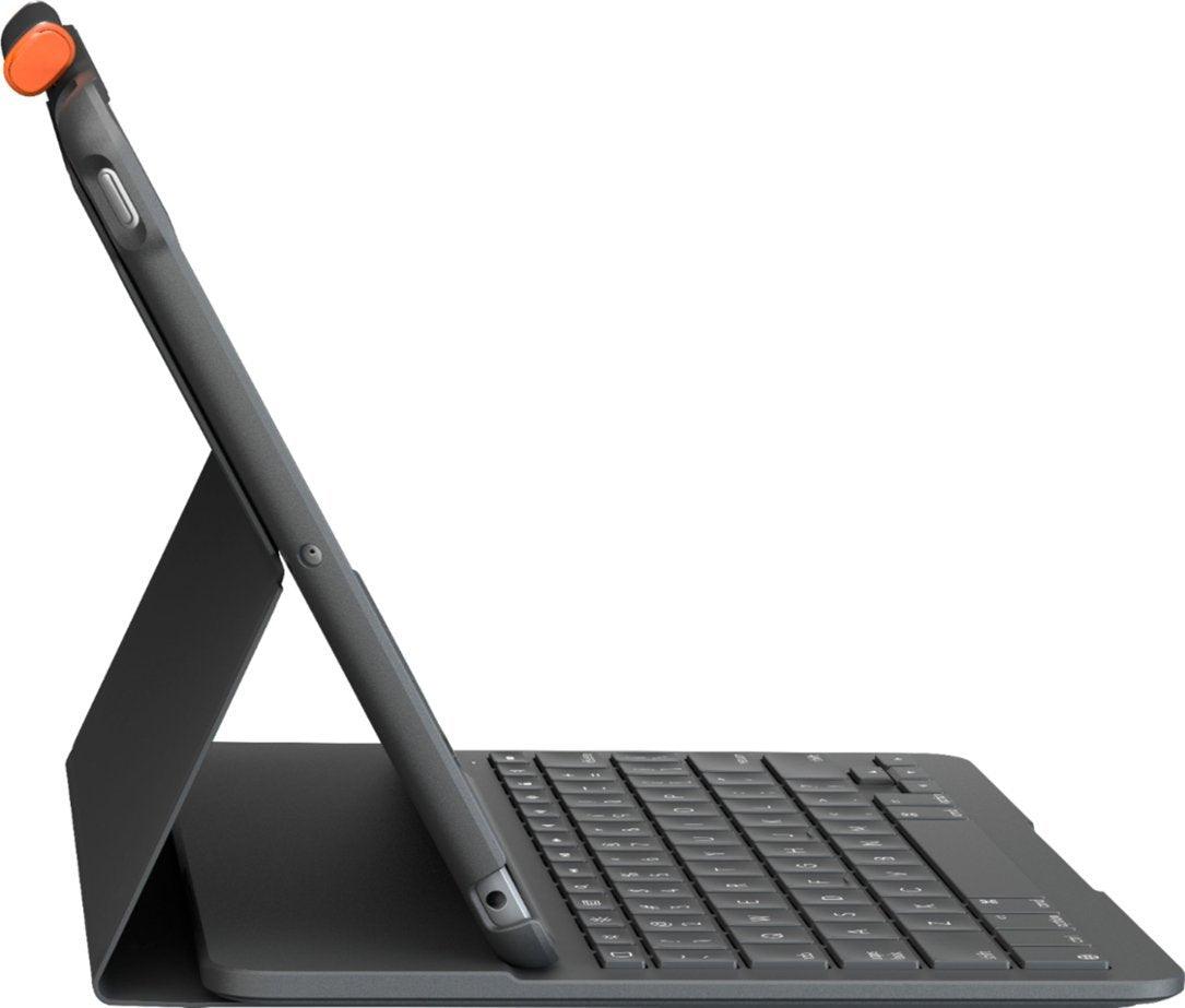Logitech Slim Keyboard Folio Case for Apple iPad 7th / 8th / 9th Gen - Graphite (Refurbished) - Techable
