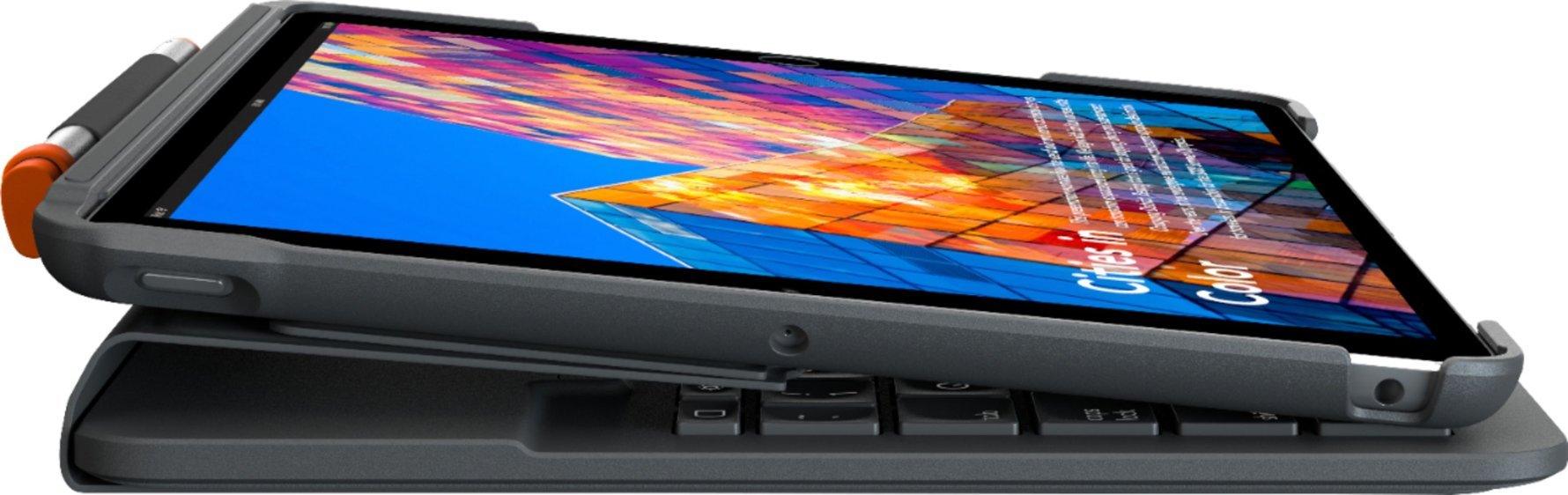 Logitech Slim Keyboard Folio Case for Apple iPad 7th / 8th / 9th Gen - Graphite (Refurbished) - Techable