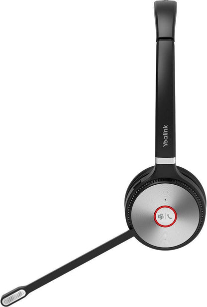Yealink WH62 Dual UC DECT Wireless Headset with Microphone  - Black (Certified Refurbished) - Techable