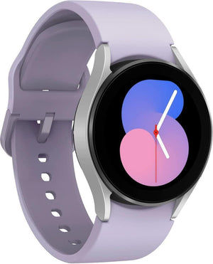 Samsung Galaxy Watch 5 40mm (Wi-FI + 4G LTE) Silver Purple Rubber Band (Refurbished)