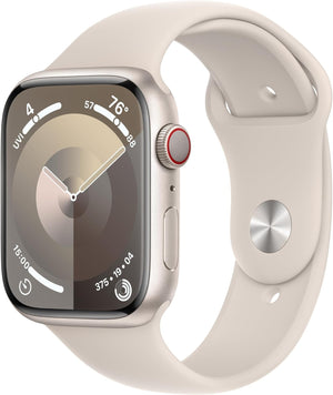 Apple Watch Series 9 (GPS) 45mm Starlight Aluminum Case Starlight Sport Band (Pre-Owned)