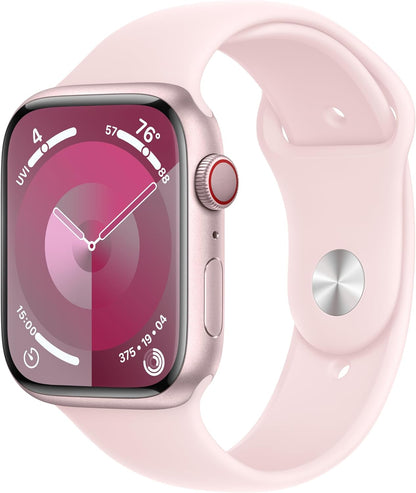 Apple Watch Series 9 (GPS + LTE) 45MM Pink Aluminum Case Light Pink Sport Band (Used)