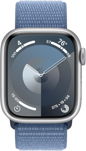 Apple Watch Series 9 (GPS + LTE) 41MM Silver Aluminum Case Winter Blue Sport Loop (Pre-Owned)
