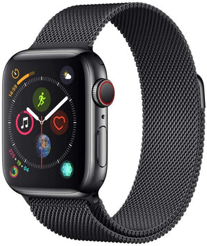Apple Watch Series 4 GPS+LTE w/ 40MM Black Stainless Steel Case & Milanese Loop (Refurbished)