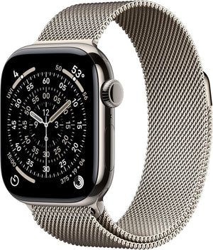 Apple Watch Series 11 (GPS + LTE) 42MM Natural Titanium Case Titanium Milanese Loop (Refurbished)