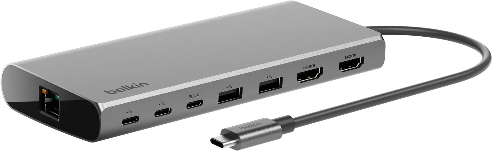 お手軽価格で贈りやすい Hub 8-in-1 USB-C Connect Belkin – PD 100W Display, HDMI Dual 分配器・切替器