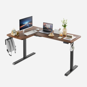 L Shaped Standing Desk -3 Stage Legs