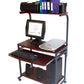 STS7801 32" Rolling Compact Computer Desk with Printer Shelf - Dark Cherry