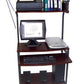 STS7801 32" Rolling Compact Computer Desk with Printer Shelf - Dark Cherry