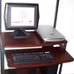 STS7801 32" Rolling Compact Computer Desk with Printer Shelf - Dark Cherry