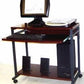 STS7801 32" Rolling Compact Computer Desk with Printer Shelf - Dark Cherry