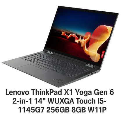 Lenovo ThinkPad X1 Yoga 6th Gen 2-in-1 14" WUXGA Touchscreen Intel Core i5-1145G7 8GB RAM 256GB SSD – Good Refurbished