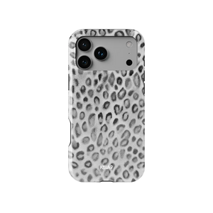 Platinum Predator | Black & White Cheetah Print iPhone Case