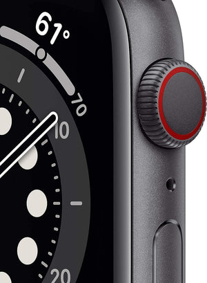 Apple Watch Series 6 (GPS + LTE) 44MM Space Black Titanium Case Black Sport Band (Refurbished) - Techable