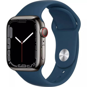 Apple Watch Series 7 (GPS + LTE) 41mm Graphite Stainless Steel Case & Abyss Blue Sport Band (Used)