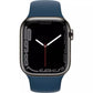 Apple Watch Series 7 (GPS + LTE) 45mm Graphite Stainless Steel Case & Abyss Blue Sport Band (Used)
