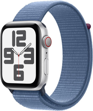 Apple Watch Series SE 2nd Gen (GPS+LTE) 40MM Silver Aluminum Case Winter Blue Sport Loop (Used)