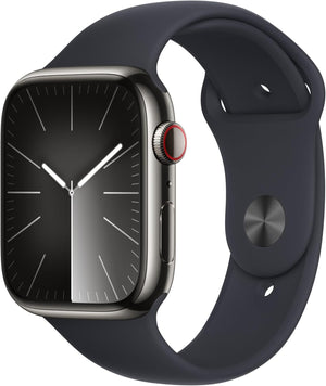 Apple Watch Series 9 (GPS + LTE) 41MM Graphite Stainless Steel Case Midnight Sport Band (Pre-Owned)