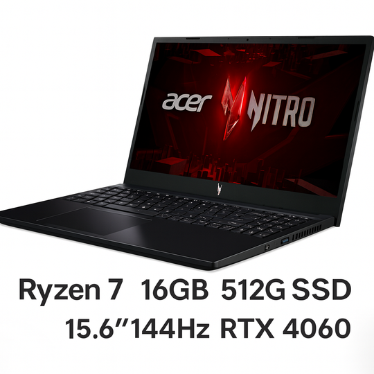 Acer Nitro V 15 – Ryzen 7 | RTX 4060 | 16GB RAM | 512GB SSD | 15.6" 144Hz – Excellent Refurbished