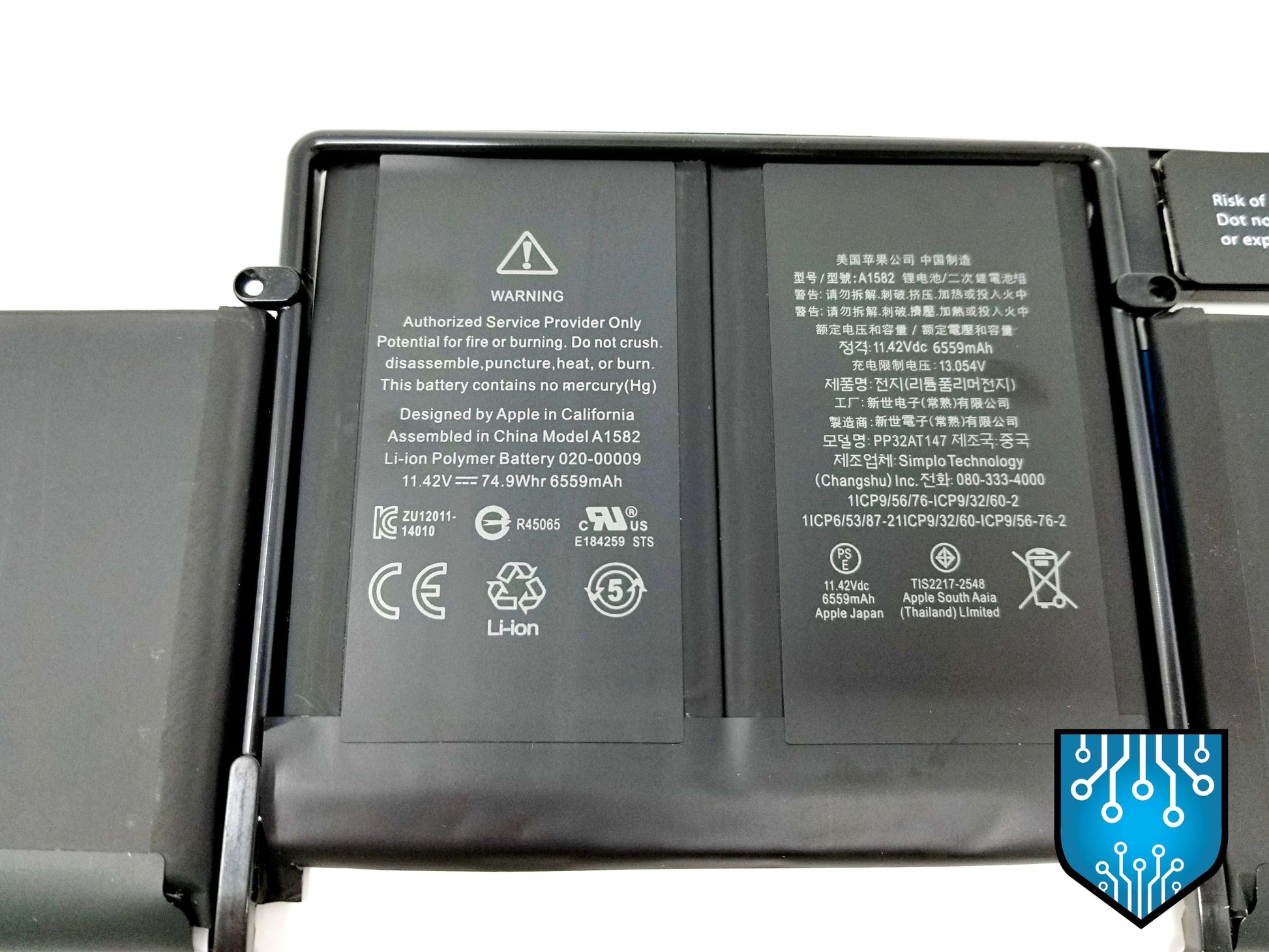 A1582 Replacement Battery for 13-Inch A1582 Mid 2015 MacBook Pro - Techable